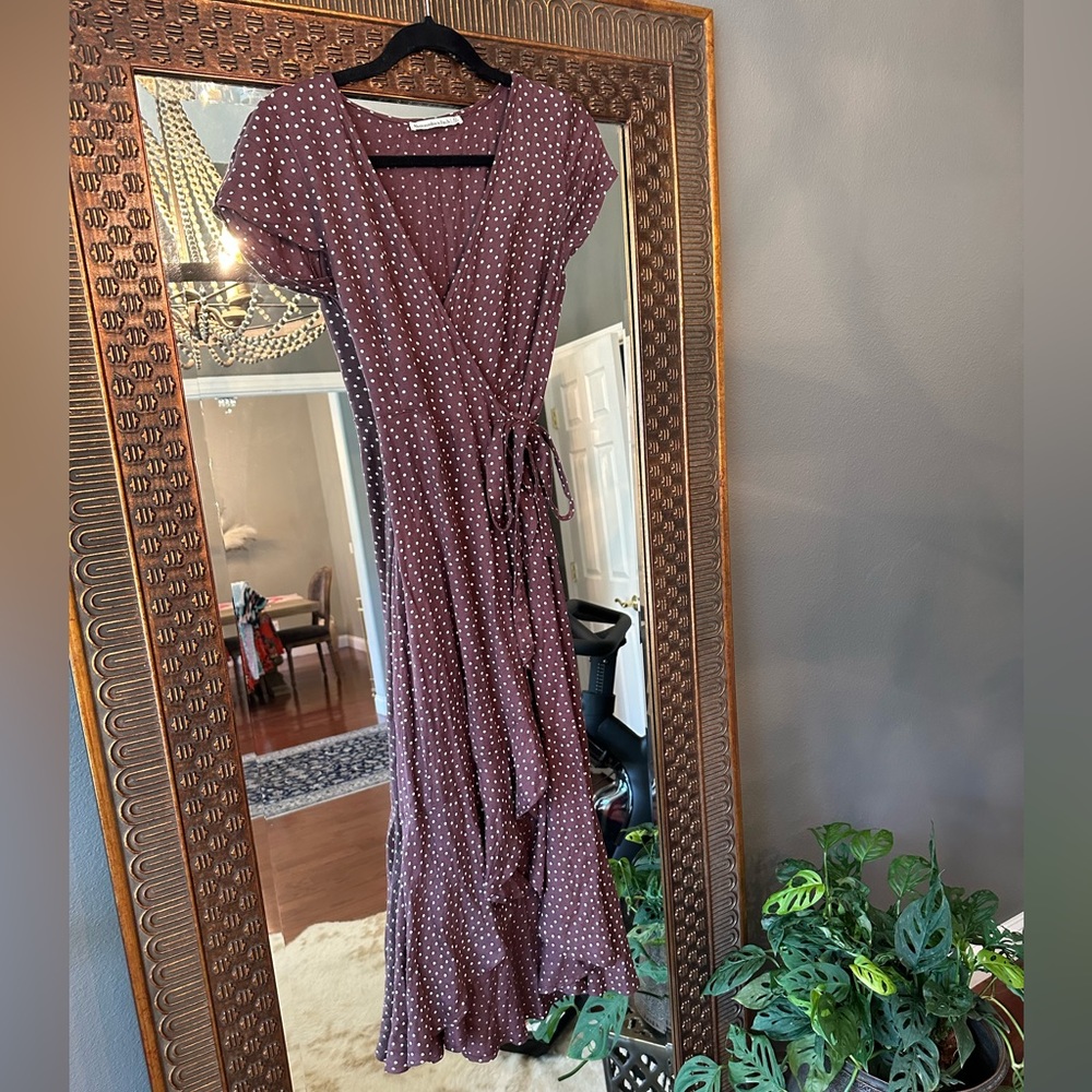 NWOT Abercrombie & Fitch Polka Dot Wrap Dress